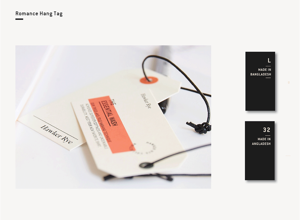 Hawker Rye服裝品牌形象 服飾吊牌設計