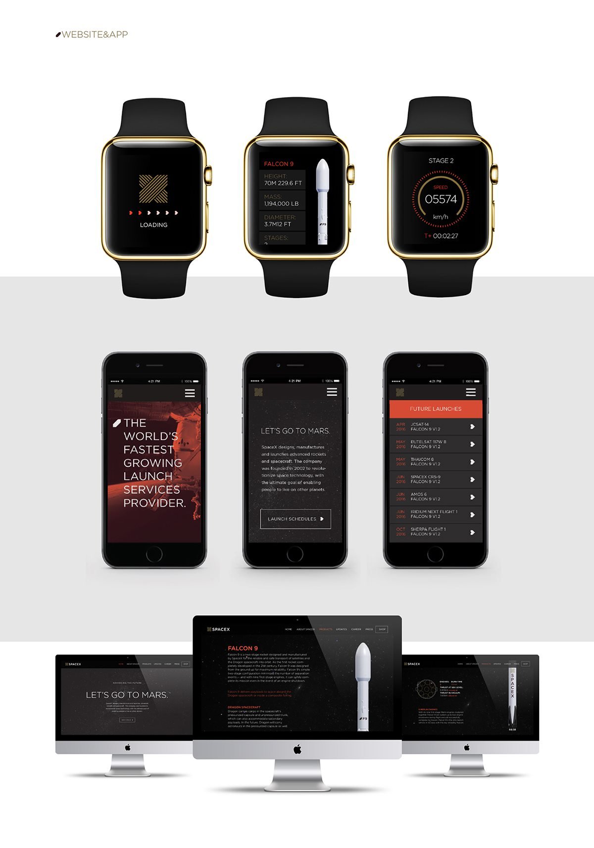 SpaceX美國(guó)航天科技品牌視覺(jué)設(shè)計(jì) 電子產(chǎn)品展示