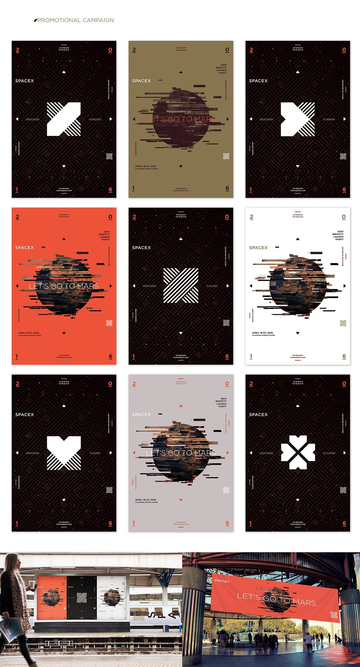 SpaceX美國(guó)航天科技品牌視覺(jué)設(shè)計(jì) 海報(bào)展示