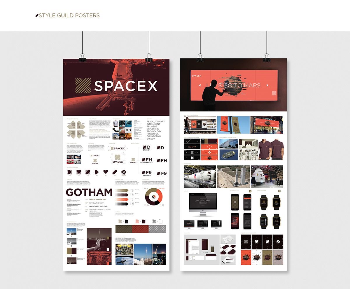 SpaceX美國(guó)航天科技品牌視覺(jué)設(shè)計(jì) 海報(bào)展示