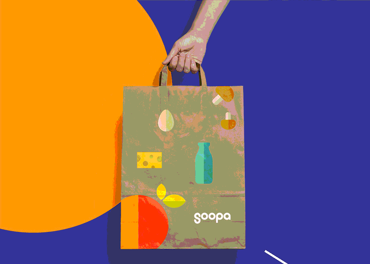 SOOPA餐飲VI設計 包裝袋設計