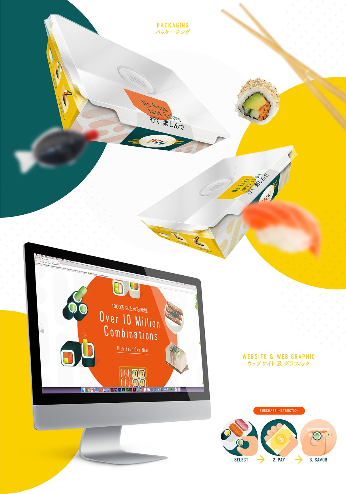 深圳VI設計 深圳VI策劃 IKU日本壽司店VI設計形象 網站設計