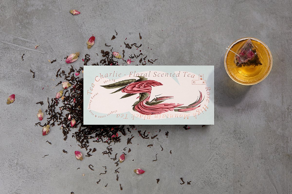 深圳VI設計 深圳VI策劃 茶查理花茶VI形象設計 包裝設計