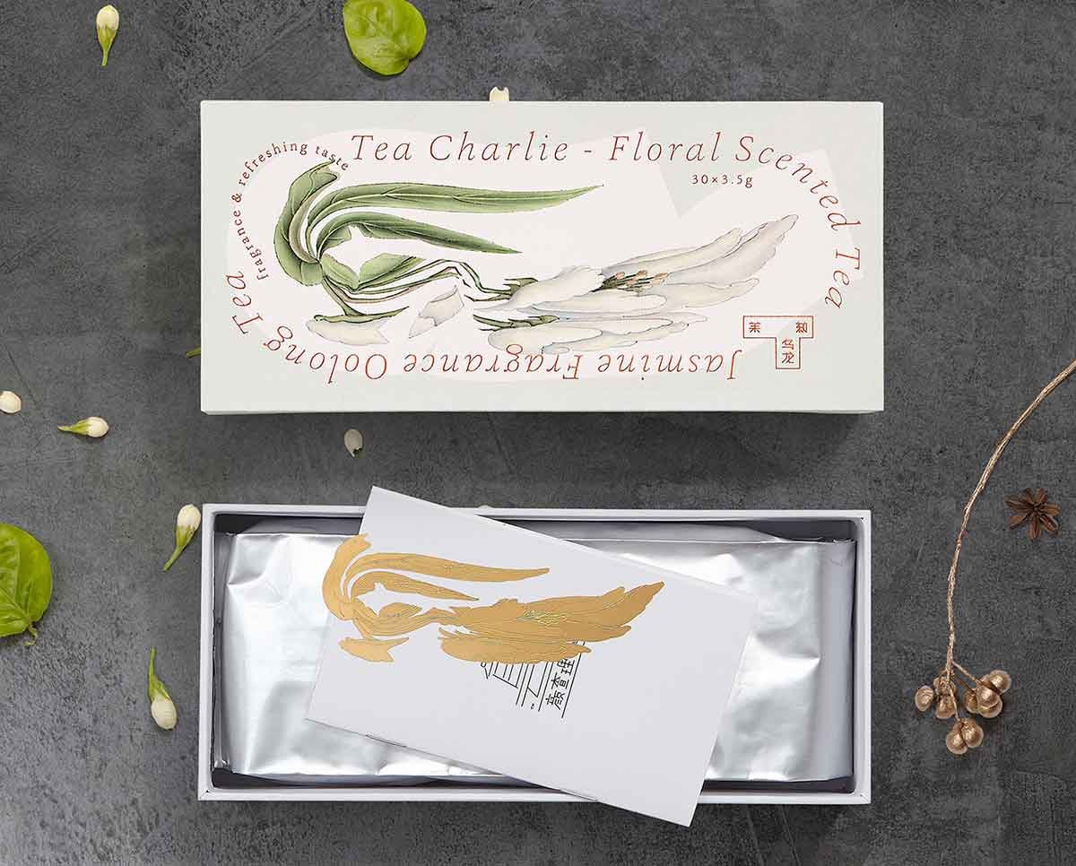 深圳VI設計 深圳VI策劃 茶查理花茶VI形象設計 包裝設計