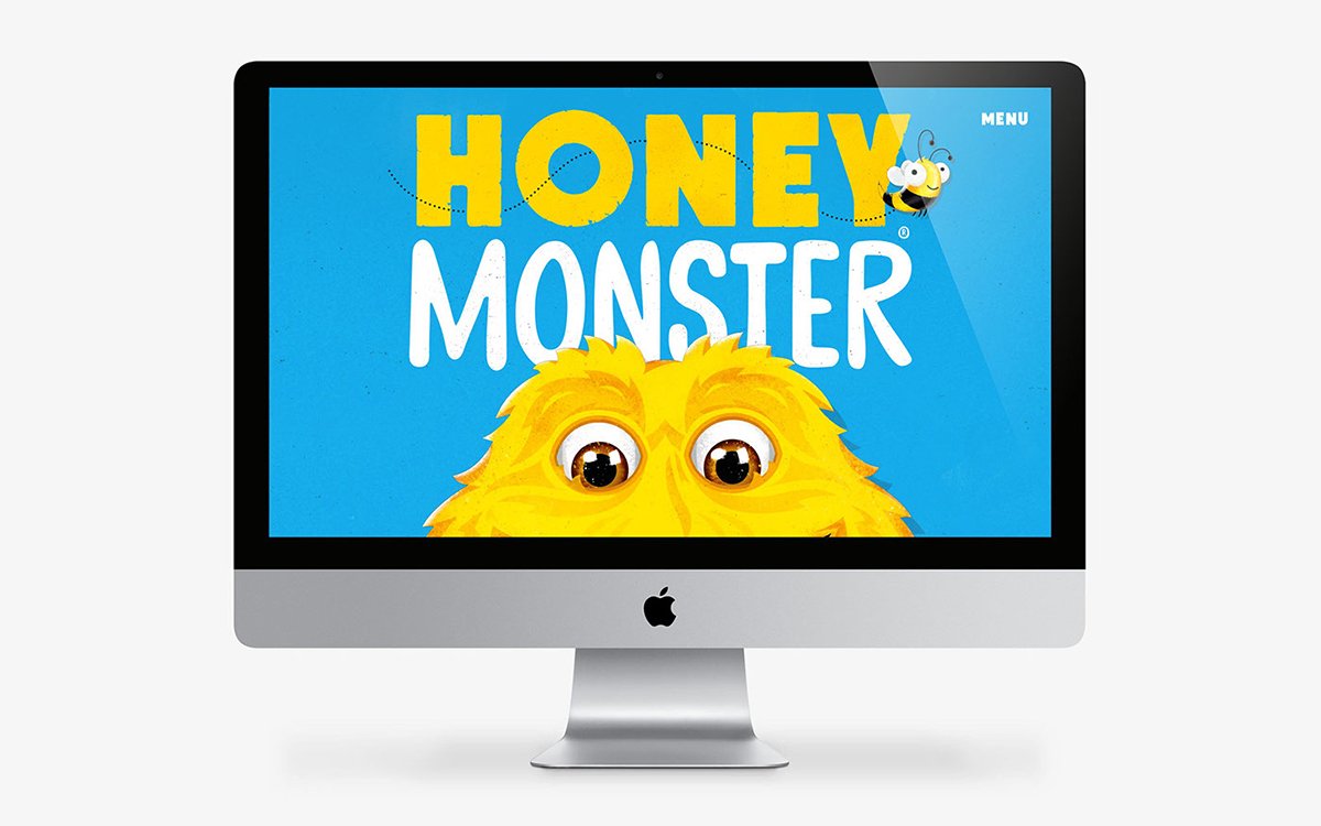 深圳VI設計 深圳VI策劃 “蜂蜜怪物”谷物食品VI設計 網站設計