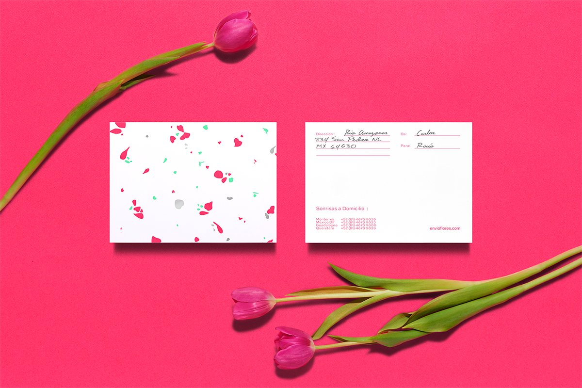 深圳VI設計 深圳VI策劃 Enviaflores花卉商店VI形象設計 信封設計