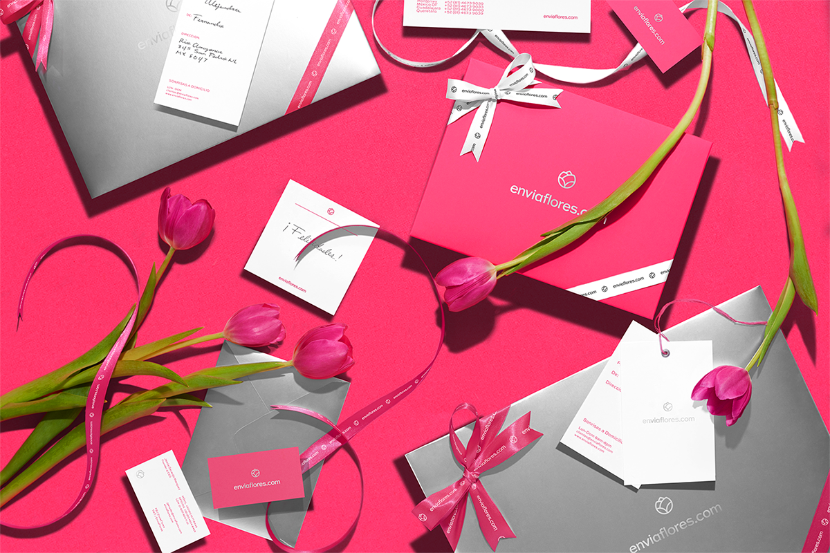 深圳VI設計 深圳VI策劃 Enviaflores花卉商店VI形象設計 包裝設計