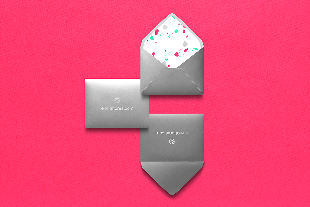 深圳VI設計 深圳VI策劃 Enviaflores花卉商店VI形象設計 信封設計