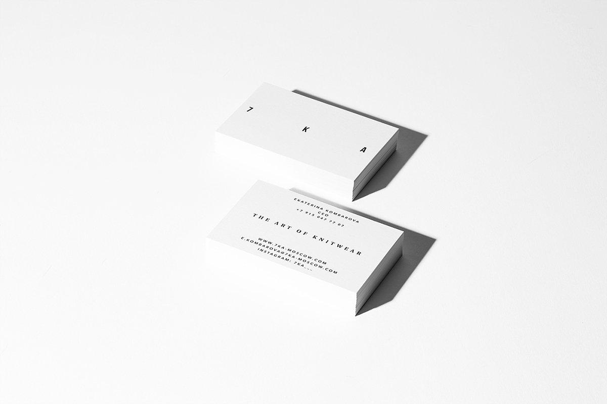 深圳VI設計 深圳VI策劃 7KA高級服裝品牌VI形象 名片設計