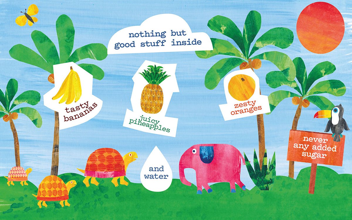 深圳VI設計 深圳VI策劃 FEEL GOOD果汁系列包裝形象 插畫展示