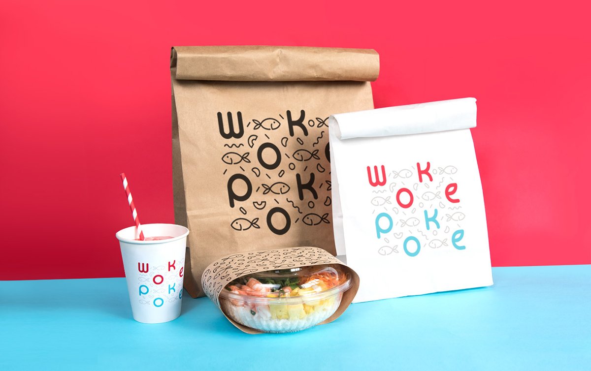 Woke Poke餐飲VI設(shè)計(jì)形象 Woke Poke餐飲VI設(shè)計(jì)形象