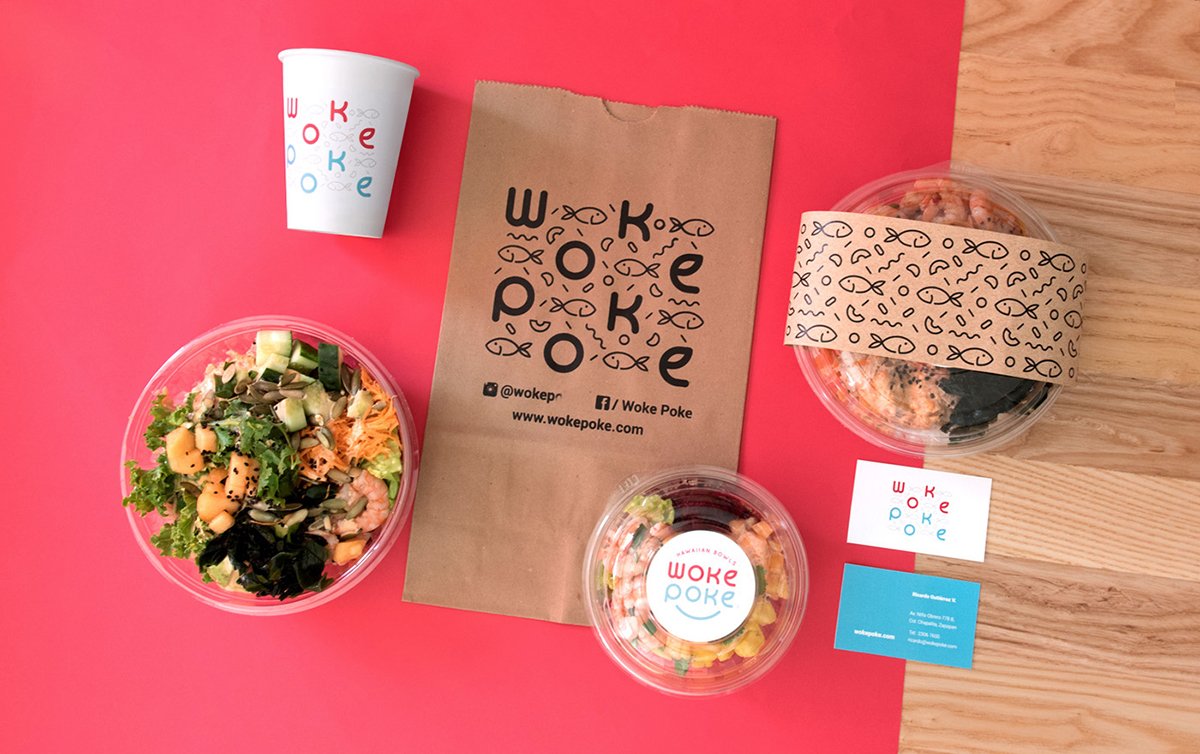 Woke Poke餐飲VI設(shè)計(jì)形象展示 Woke Poke餐飲VI設(shè)計(jì)形象展示
