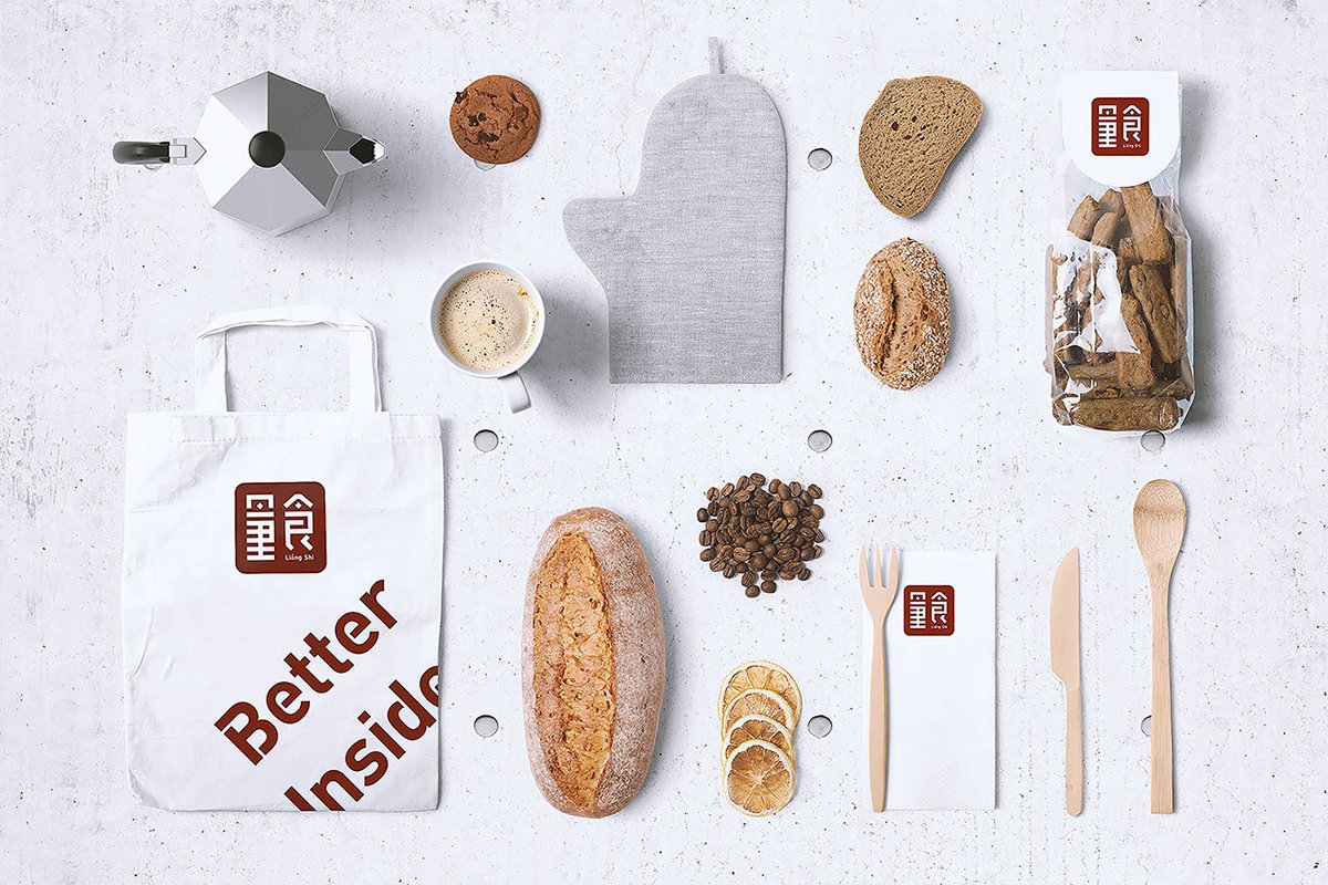 深圳VI設計 深圳VI策劃 量食烘焙VI形象 包裝設計