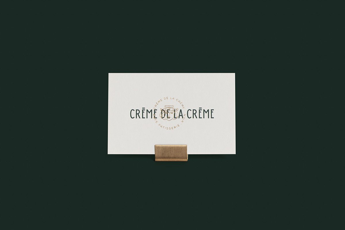 深圳VI設計 深圳VI策劃 CREME DE LA CREME甜品店形象設計 名片設計