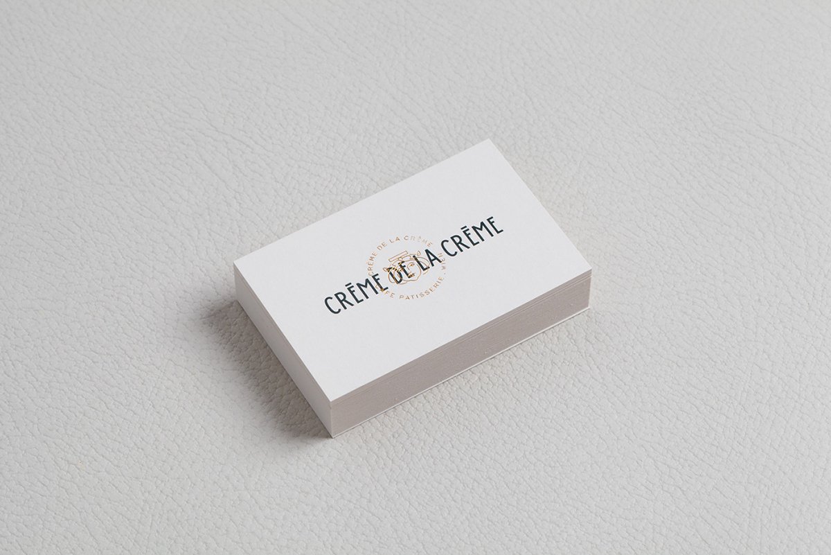 深圳VI設計 深圳VI策劃 CREME DE LA CREME甜品店形象設計 名片設計