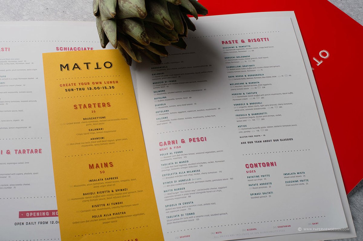 深圳VI設計 深圳VI策劃 Matto餐廳VI形象設計 單頁設計