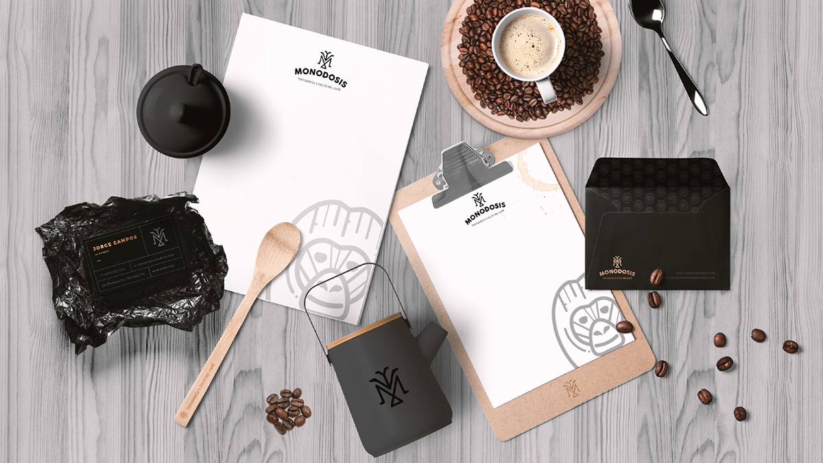 手工咖啡品牌Monodosis VI設計欣賞 品牌設計、vi設計、包裝設計、名片設計、網頁設計、咖啡品牌vi設計、咖啡包裝設計