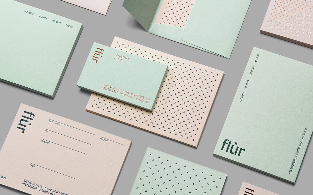 Flùr精品花店品牌vi設(shè)計(jì)案例欣賞，vi設(shè)計(jì)，深圳vi設(shè)計(jì)，花店vi設(shè)計(jì)，名片設(shè)計(jì)，標(biāo)志設(shè)計(jì)，左右格局