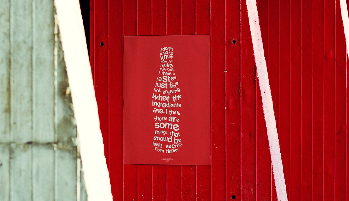 一組可口可樂創(chuàng)意海報設(shè)計和標識視覺形象設(shè)計，VI設(shè)計，創(chuàng)意海報設(shè)計，標識是視覺形象設(shè)計，可口可樂視覺形象設(shè)計