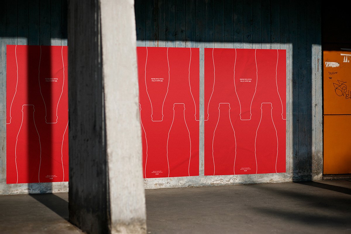 一組可口可樂創(chuàng)意海報設(shè)計和標識視覺形象設(shè)計，VI設(shè)計，創(chuàng)意海報設(shè)計，標識是視覺形象設(shè)計，可口可樂視覺形象設(shè)計