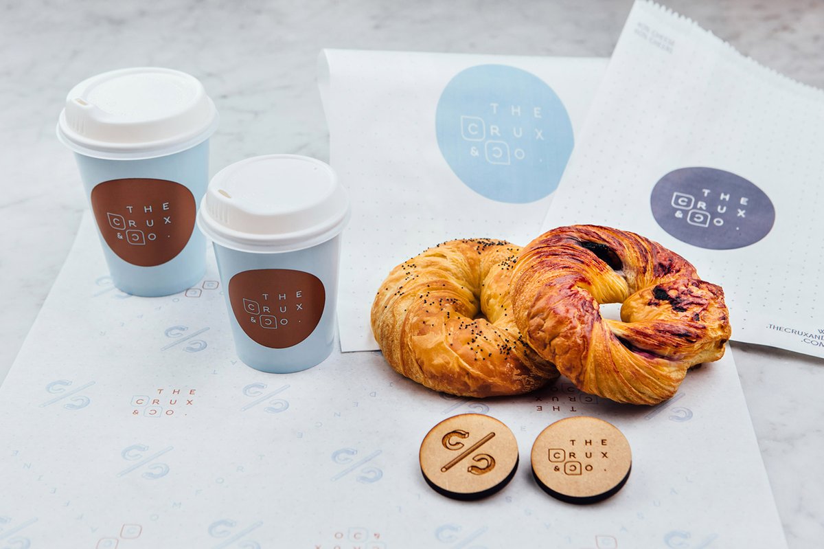 Crux & Co餐飲店品牌vi設(shè)計和logo設(shè)計——字母組合的標(biāo)志設(shè)計，vi設(shè)計，餐飲vi設(shè)計，餐飲品牌vi設(shè)計，logo設(shè)計，品牌標(biāo)識vi設(shè)計，品牌vi設(shè)計，品牌策劃，深圳vi設(shè)計，左右格局