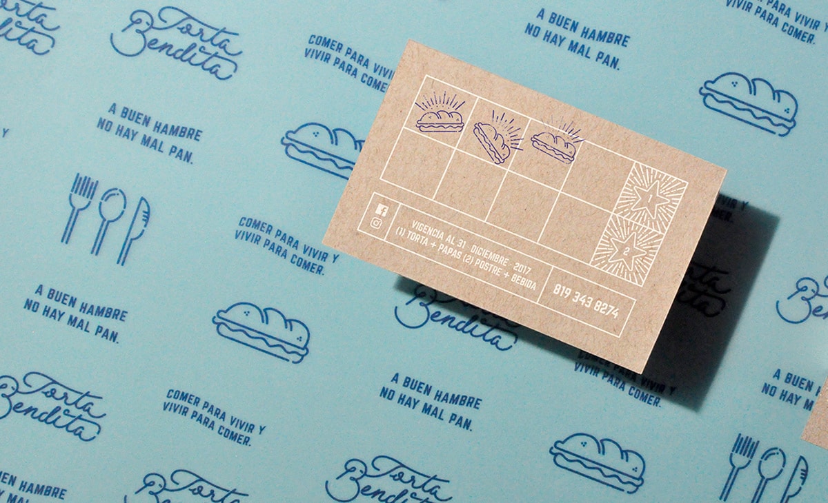 墨西哥Torta Bendita食品蛋糕店品牌VI形象設(shè)計欣賞，食品VI設(shè)計，食品包裝設(shè)計，食品品牌設(shè)計，深圳VI設(shè)計，左右格局