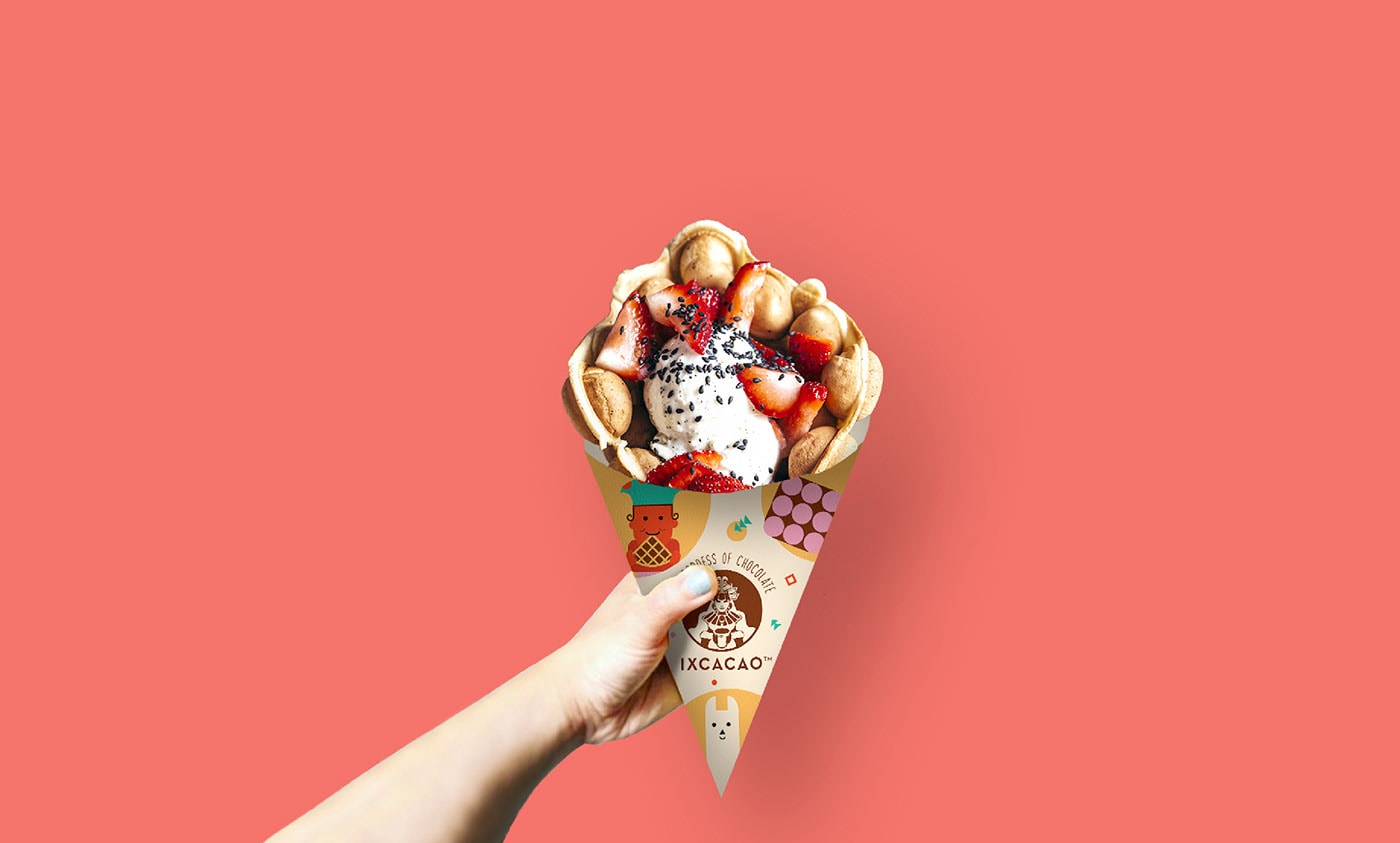 瑪雅藝術主題甜點店Ixcacao品牌VI視覺設計 瑪雅藝術主題甜點店Ixcacao品牌VI視覺設計,食品VI設計,品牌視覺設計,深圳VI設計,左右格局