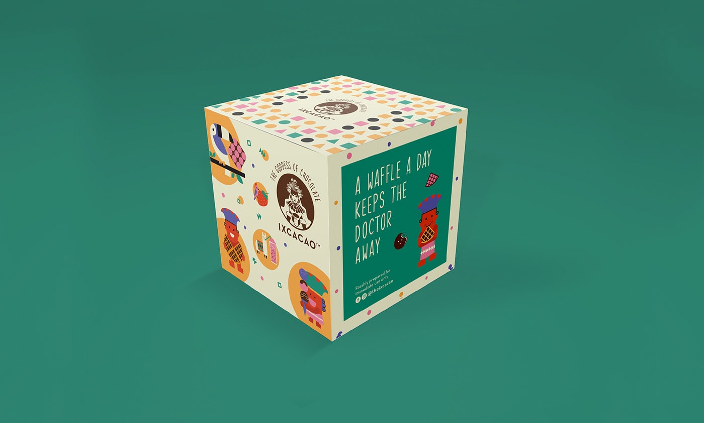 瑪雅藝術主題甜點店Ixcacao品牌VI視覺設計 瑪雅藝術主題甜點店Ixcacao品牌VI視覺設計,食品VI設計,品牌視覺設計,深圳VI設計,左右格局