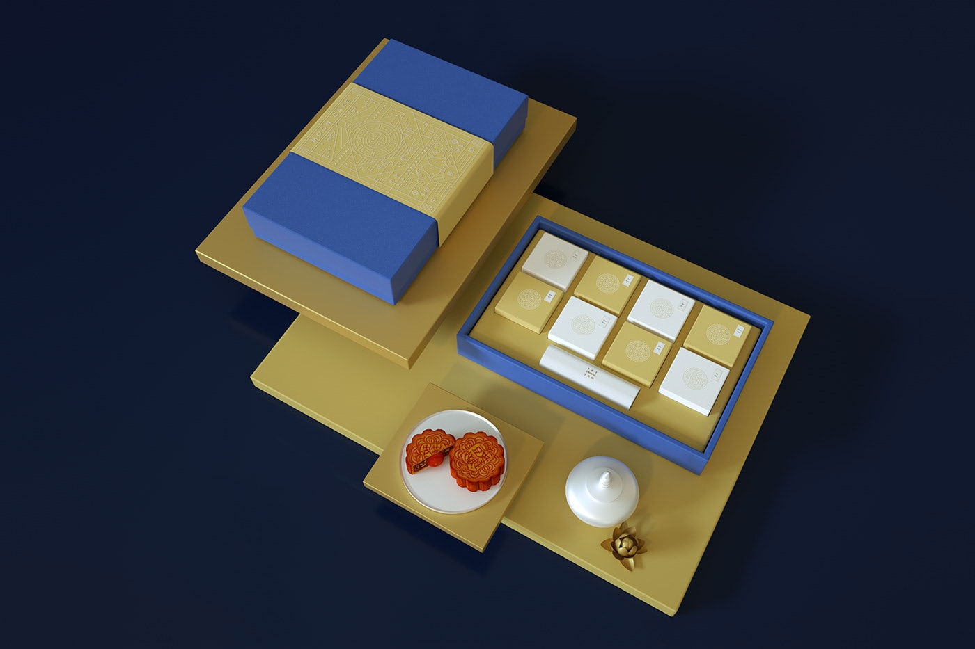 精品越南傳統月餅品牌VI設計——創意插畫包裝設計，食品VI設計，食品包裝設計，深圳VI設計，左右格局