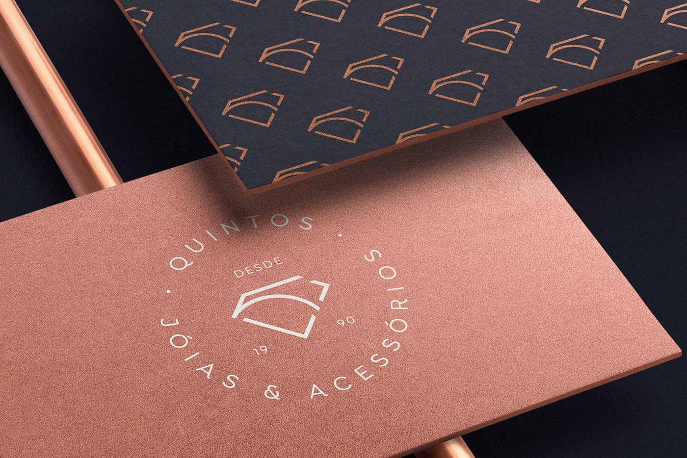 傳統珠寶配飾QUINTOS個性品牌VI設計 珠寶品牌VI設計,高端VI設計,深圳VI設計,左右格局