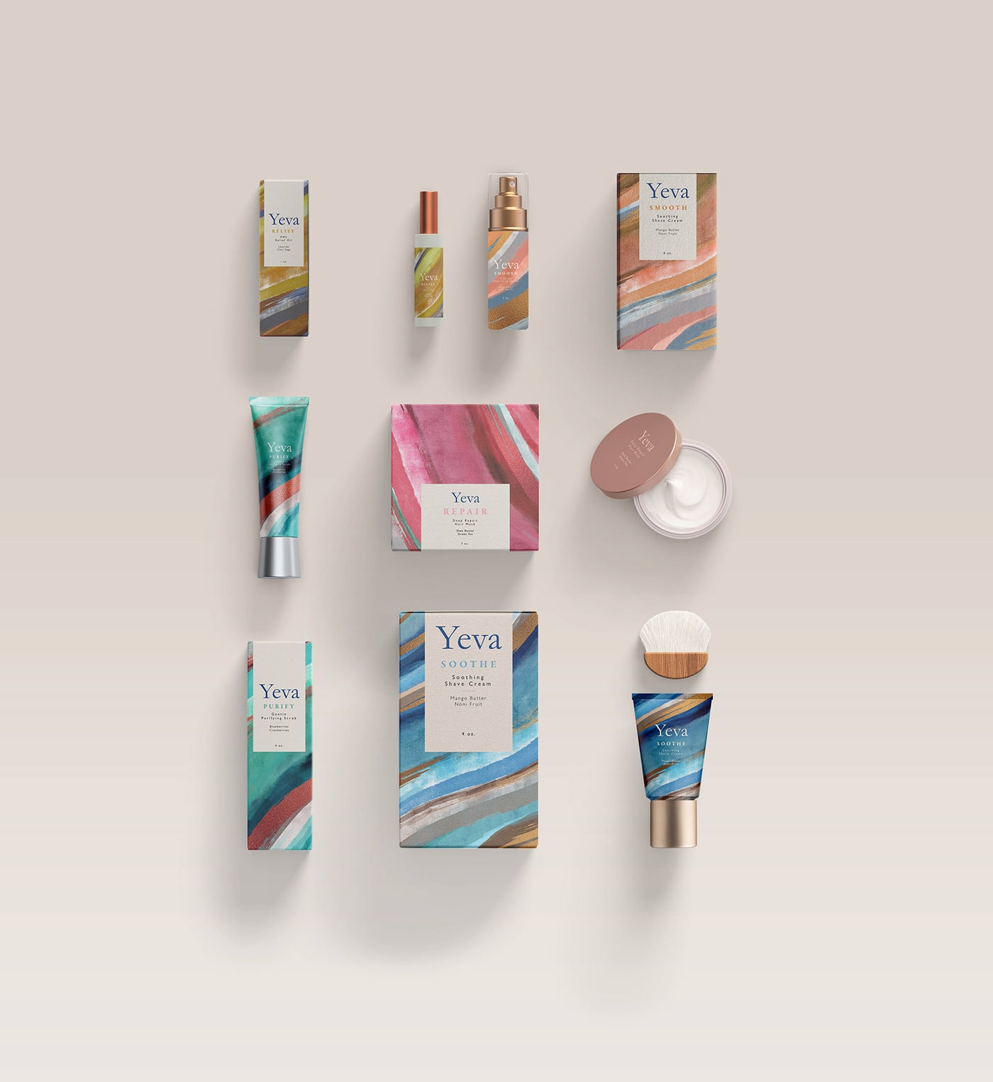 YEVA個性化護膚品品牌VI設計—多樣化的產品包裝塑造 YEVA個性化護膚品品牌VI設計—多樣化的產品包裝塑造,化妝品VI設計,VI形象設計,品牌包裝設計,深圳VI設計