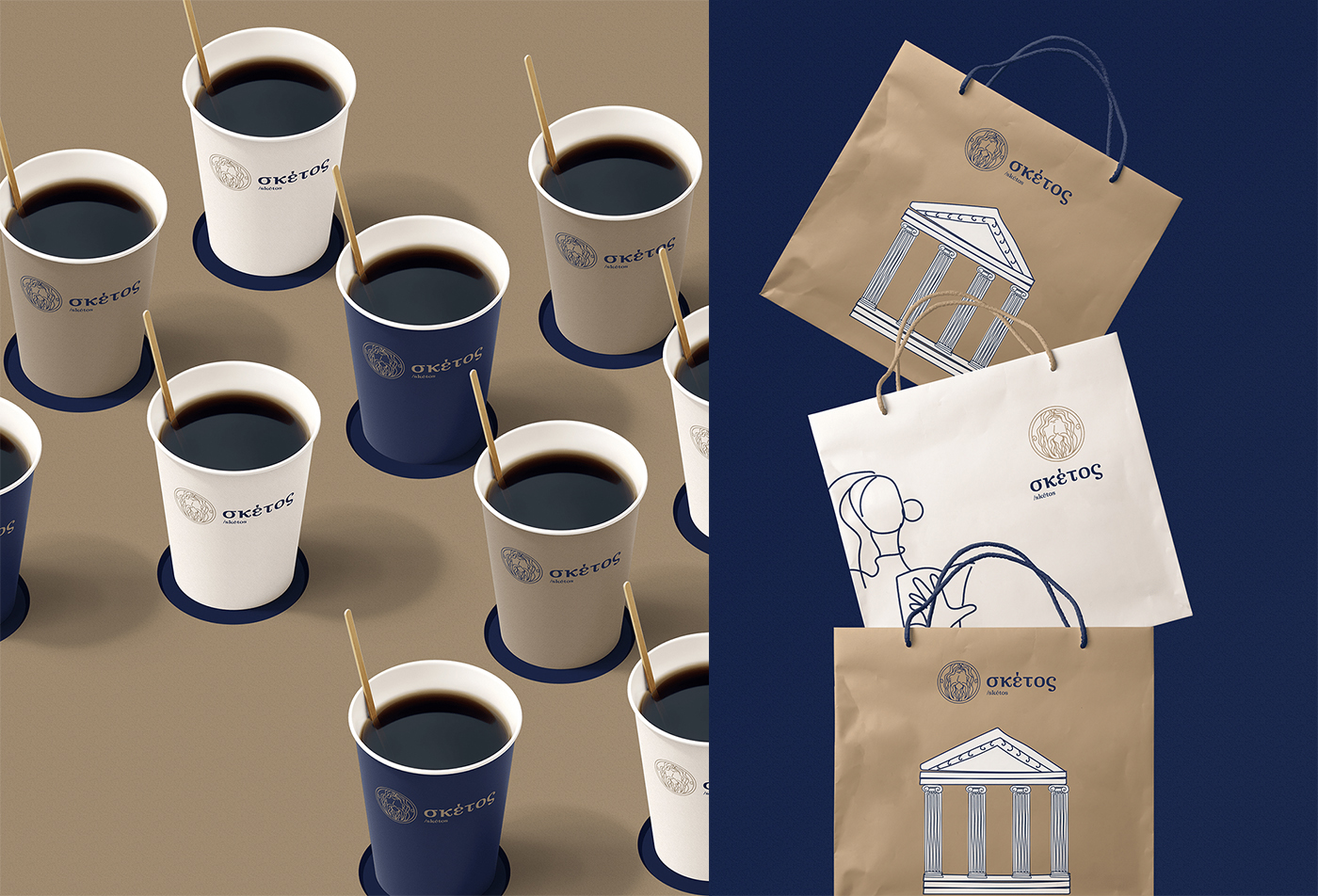 深圳vi設計塑造知名品牌—現代希臘風格咖啡館品牌包裝vi設計 咖啡館設計,深圳vi設計,品牌包裝設計,餐飲vi設計,左右格局